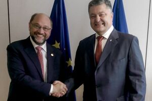 Мартин Шульц и Петр Порошенко провели встречу в Брюсселе