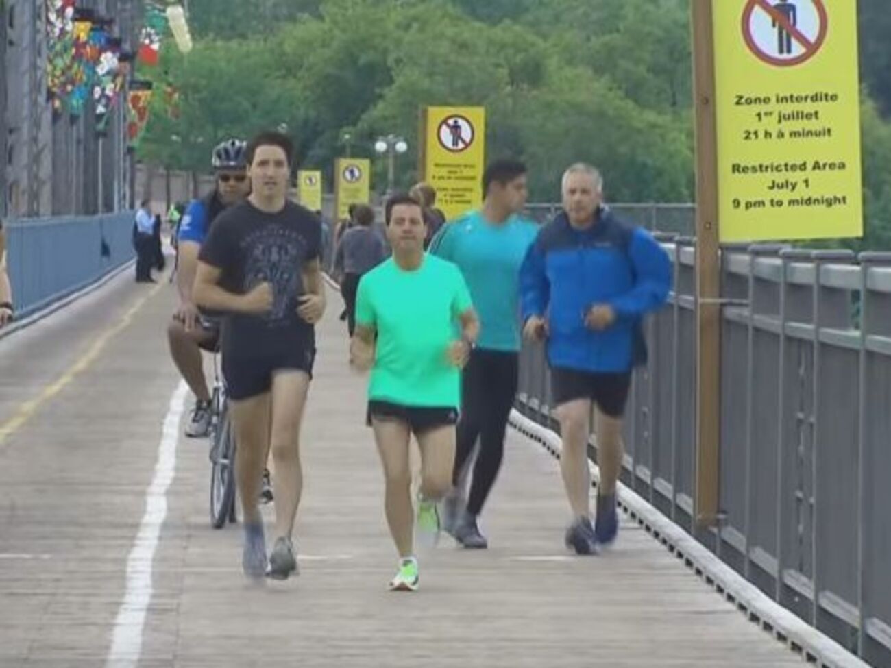 Джастин Трюдо и Энрике Пенья Ньето на пробежке