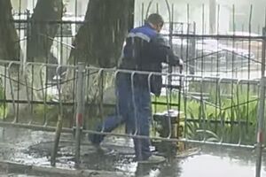 Рабочих не смутило ухудшение погоды