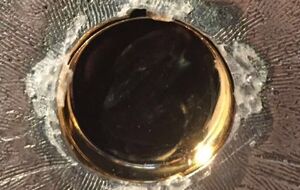 Капсула, в которой находилась ткань, после кражи