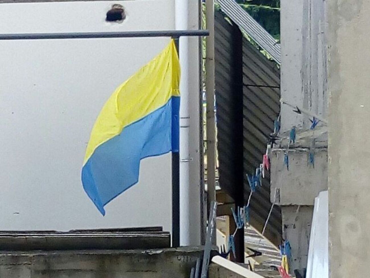 Флаг Украины в Алуште