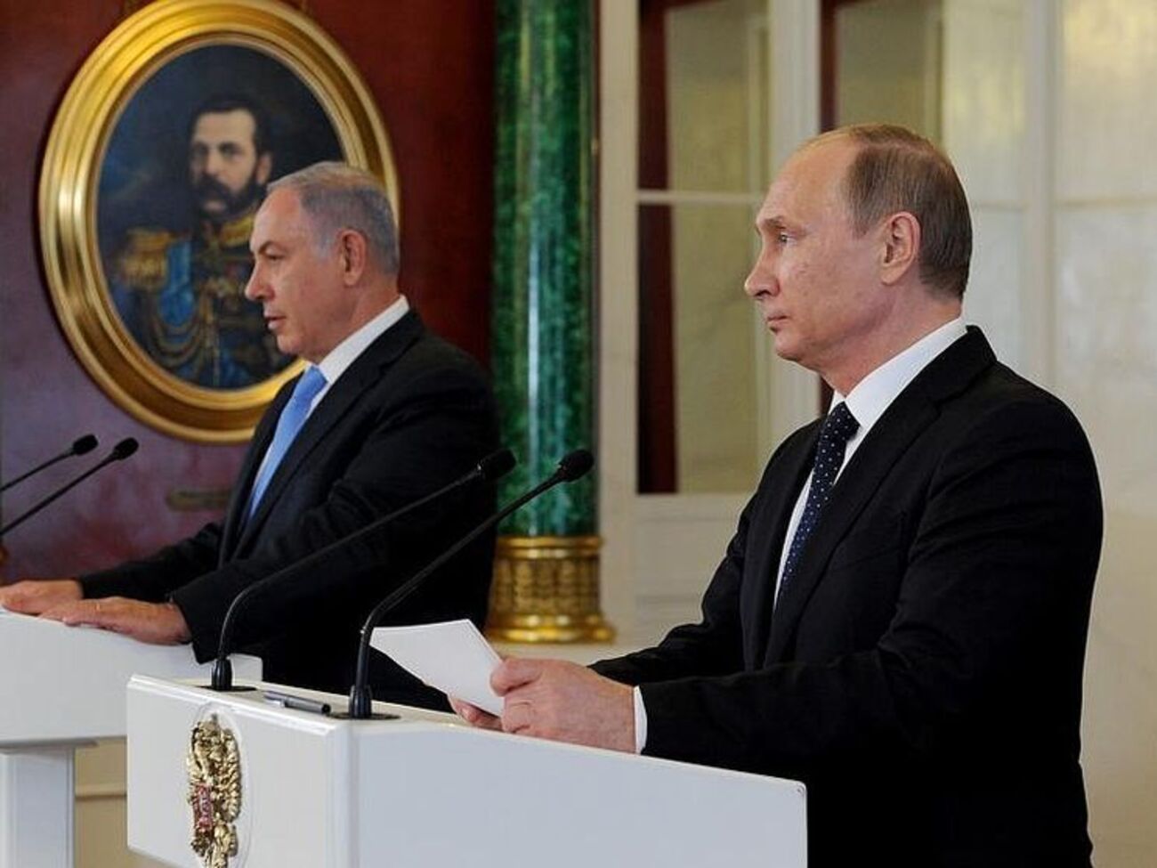 Путин провел совместную конференцию с Нетаньяху