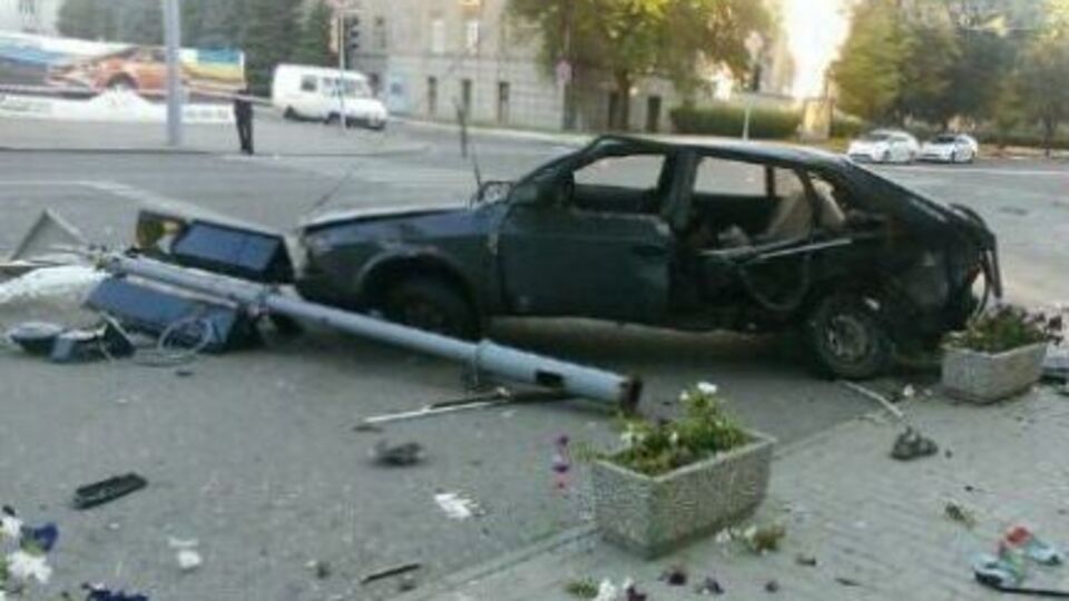 Последствия ДТП в центре Харькова