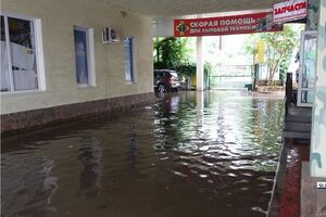 Ливень затопил центральные улицы Керчи