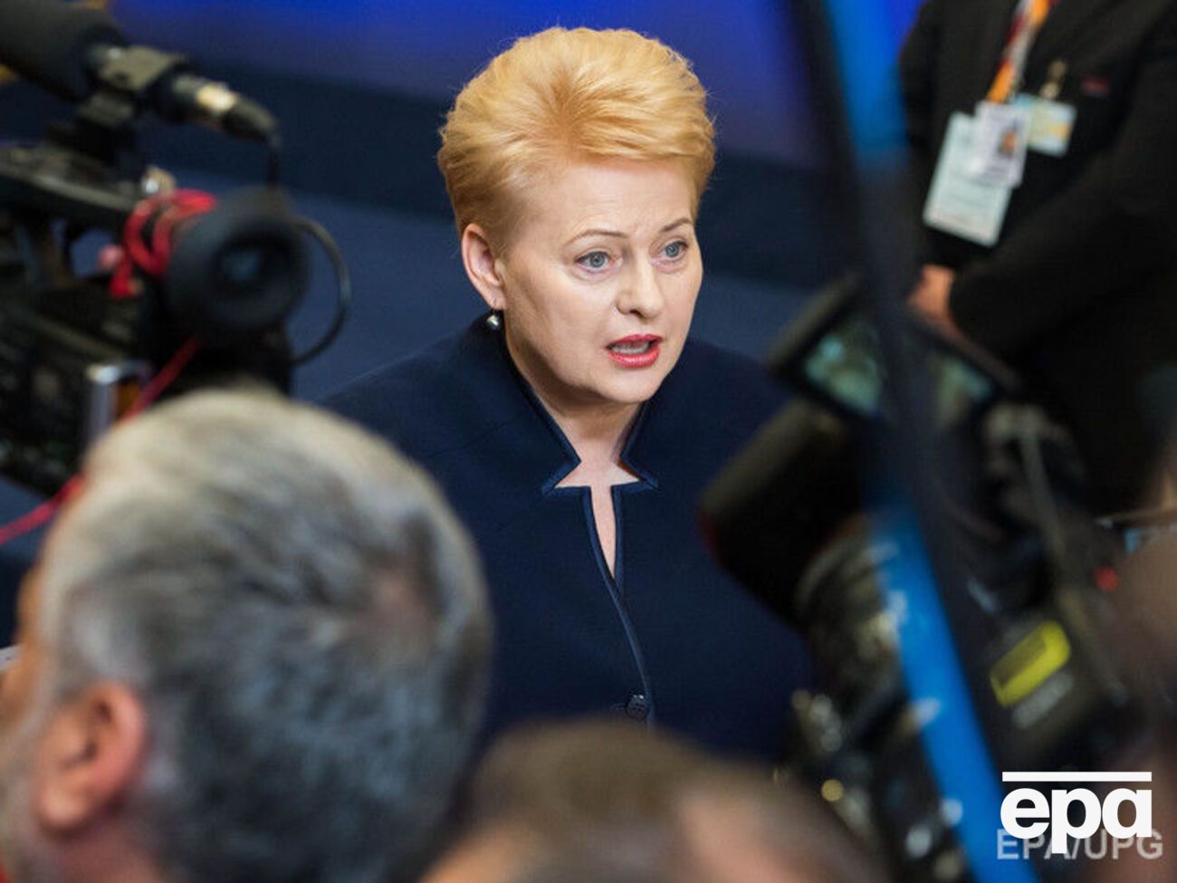 Даля Грибаускайте отказалась отвечать на вопросы российских журналистов