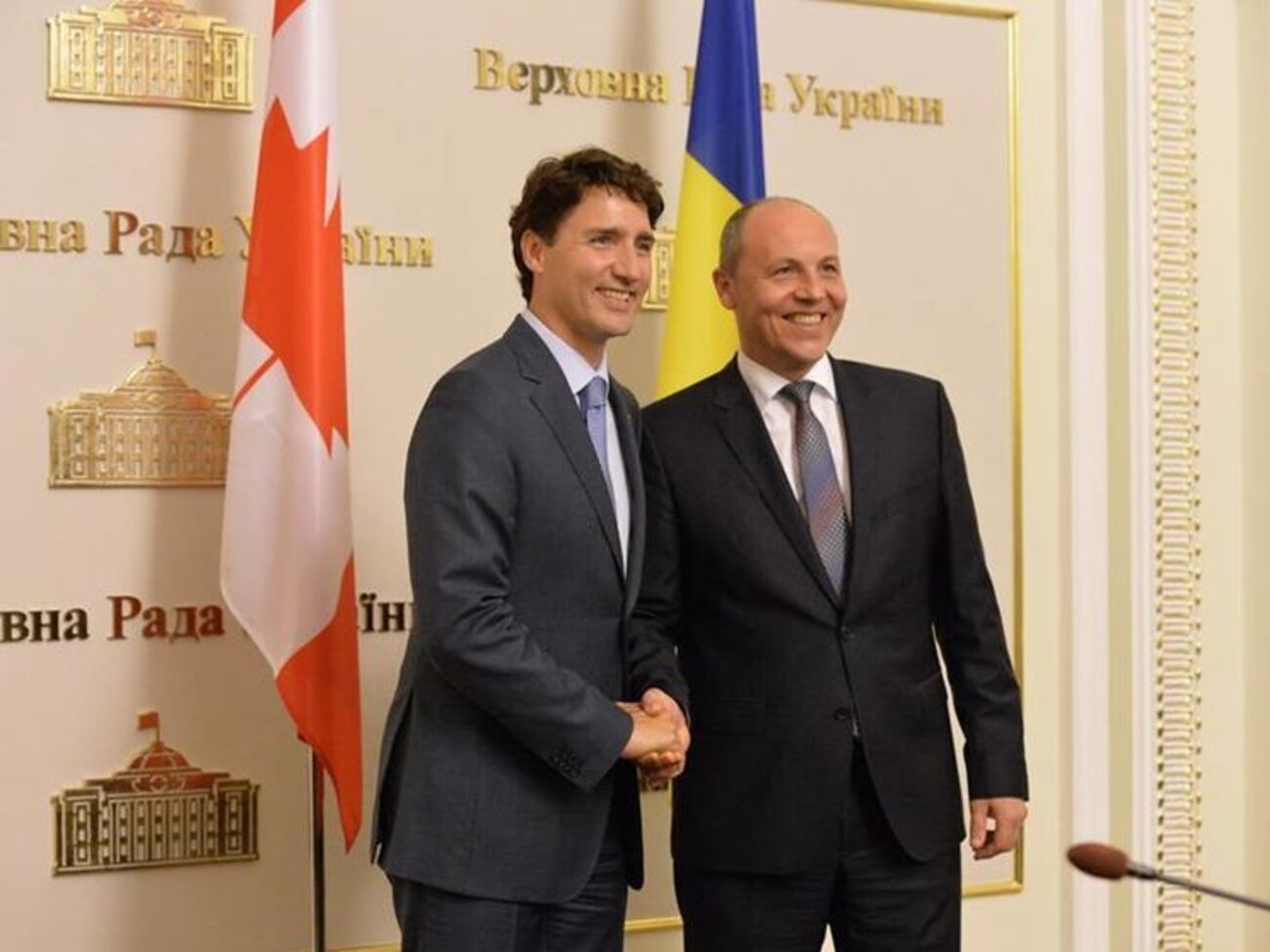 Спикер Верховной Рады Парубий встретился с премьер-министром Канады Трюдо