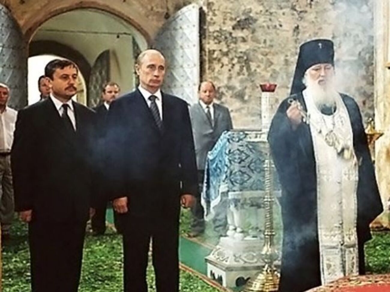 Визит Путина в Валдайский Иверский монастырь в 2001 году
