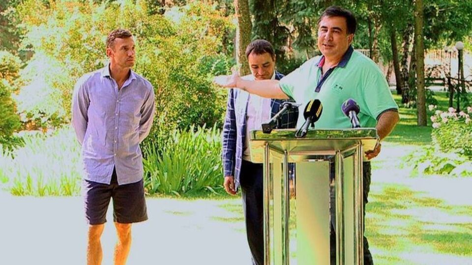 Саакашвили: Андрей Шевченко и Андрей Павелко привезли новость о том, что наша сборная сыграет отборочные матчи в Одессе