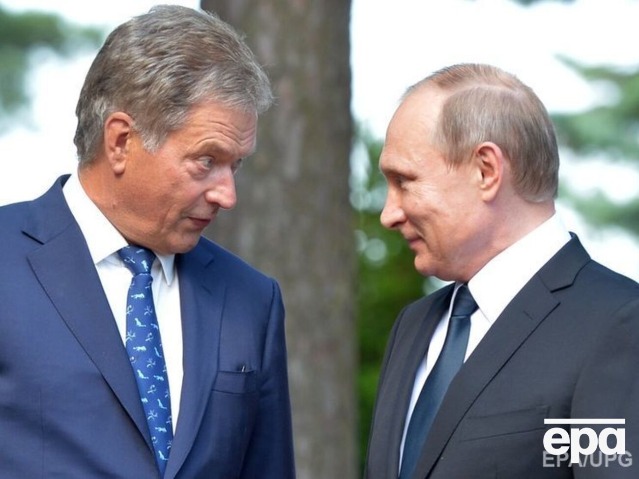 Президент РФ Владимир Путин во время визита в Финляндию