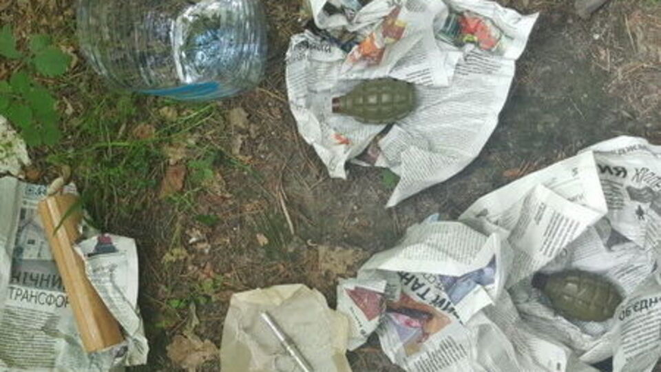 В Святошинском районе Киева полицейские нашли два муляжа гранат