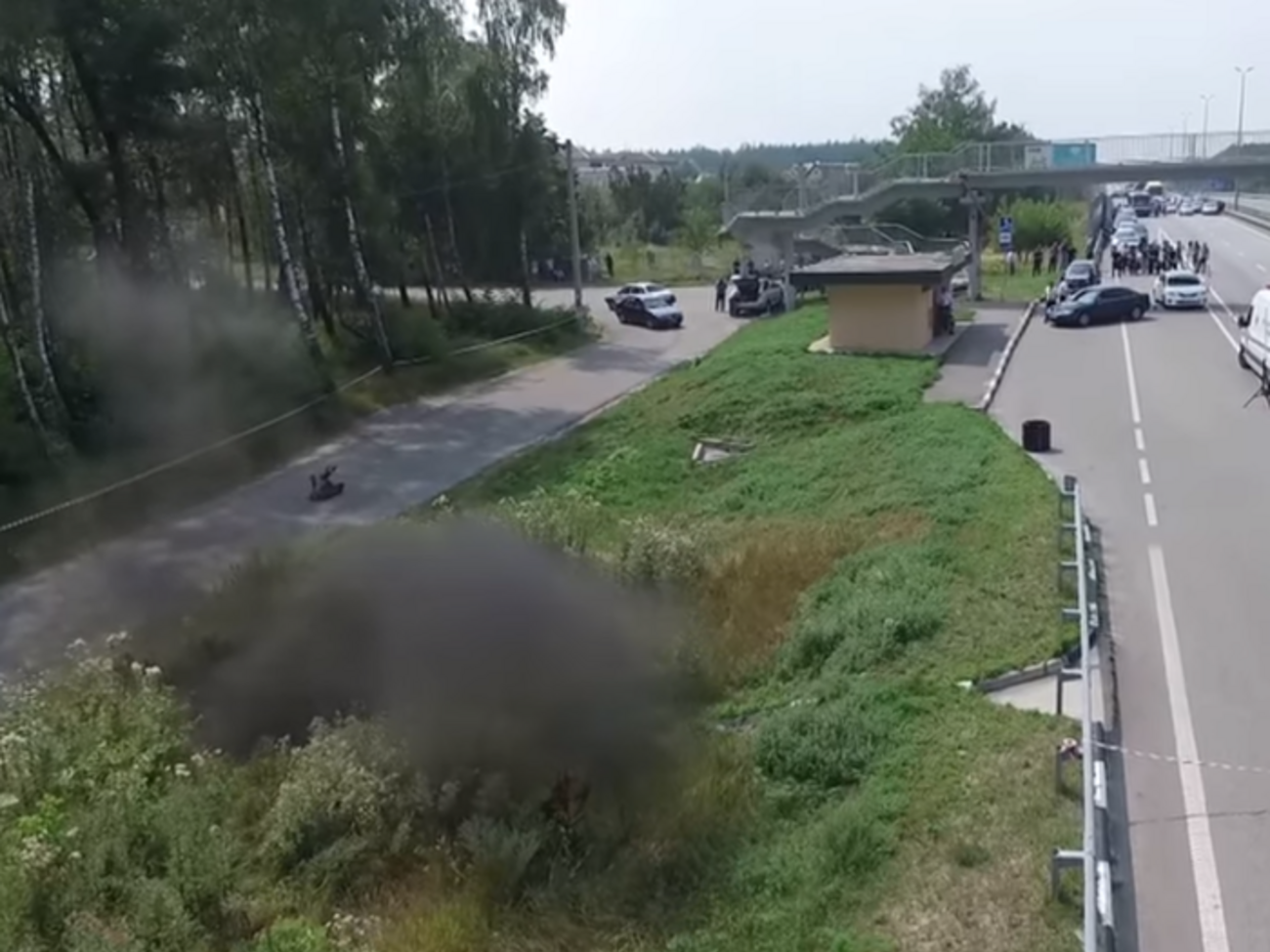 Контролируемый подрыв на Житомирской трассе