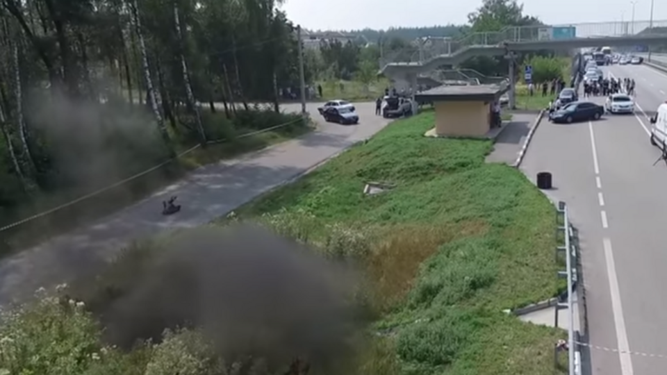 Контролируемый подрыв на Житомирской трассе