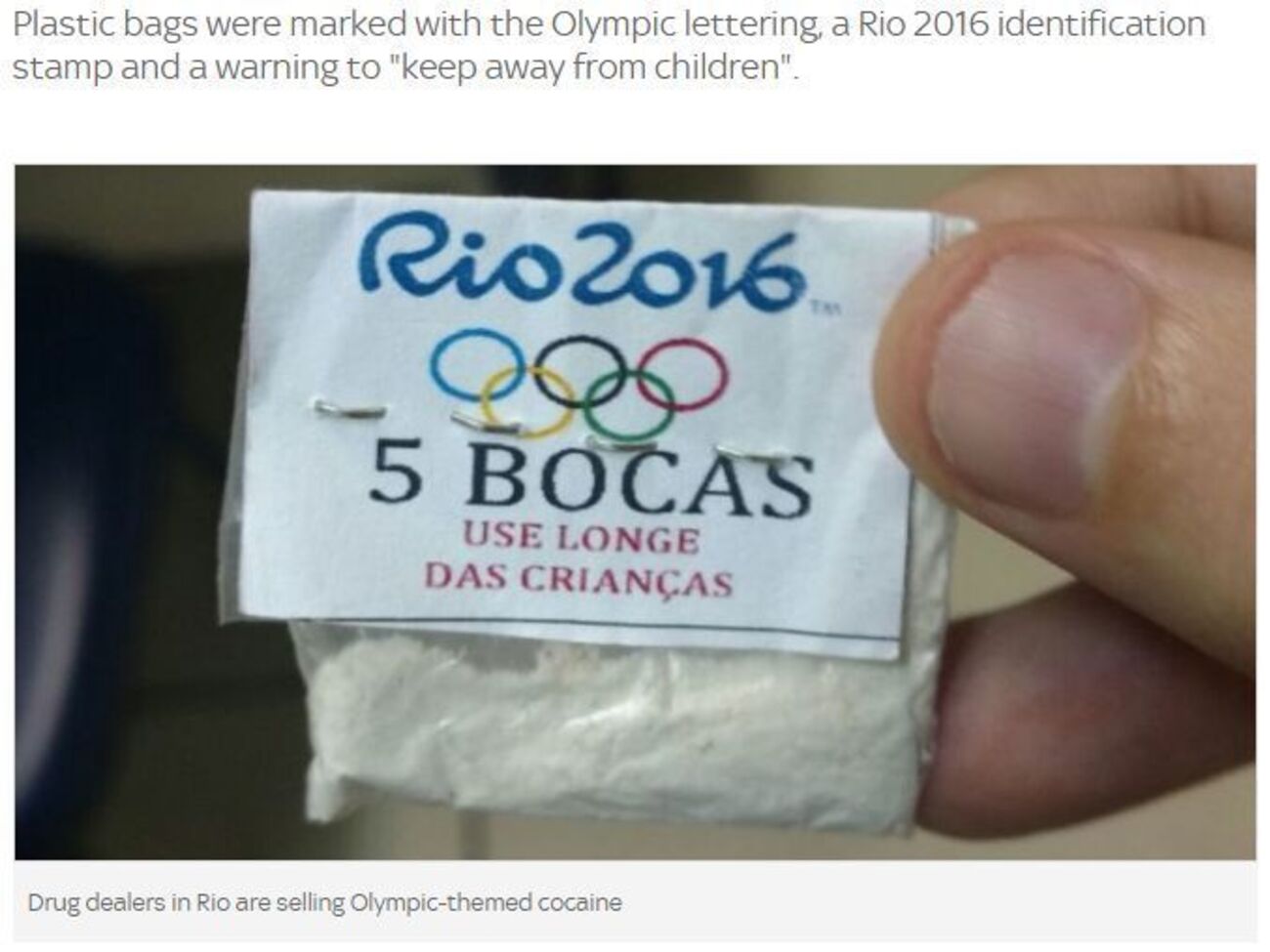 Наркотики "украсили" символикой Олимпийских игр