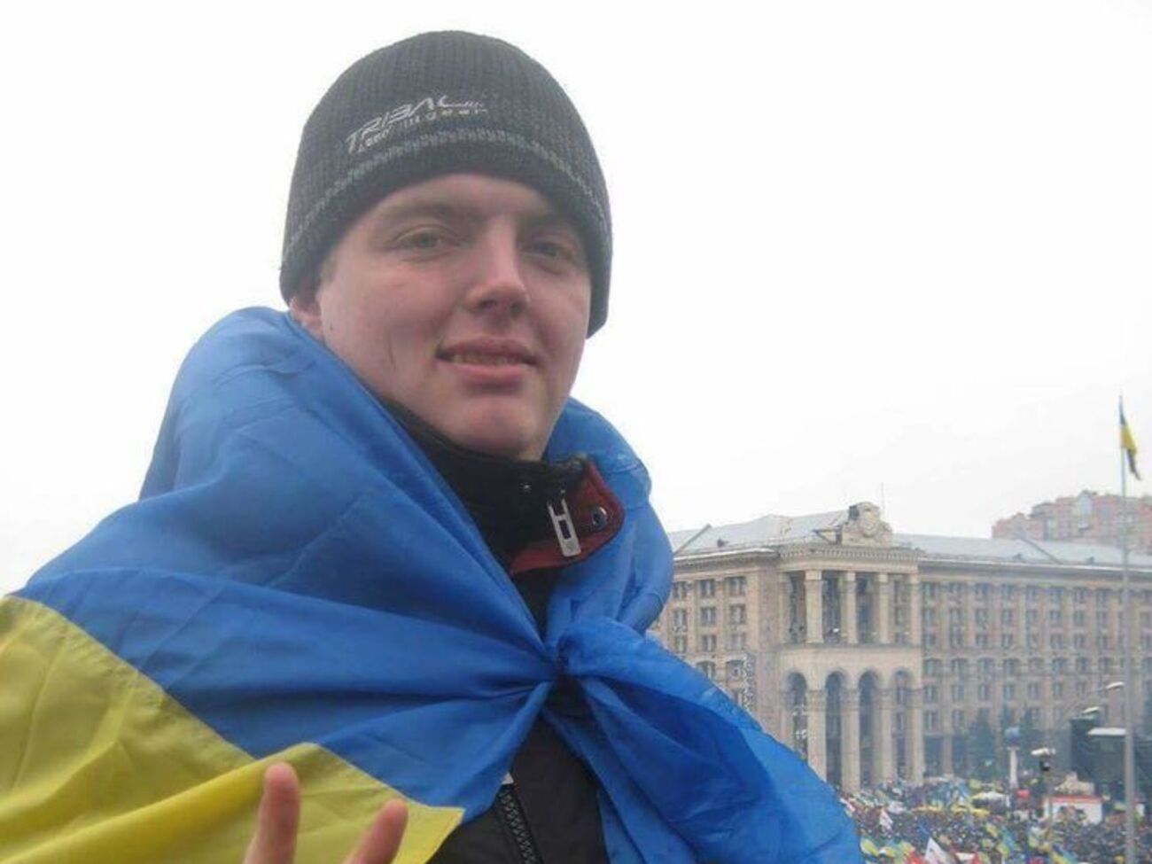 Никита Свиридовский во время Евромайдана