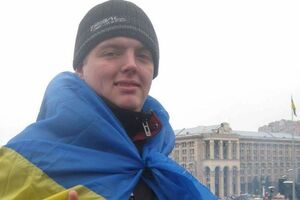 Никита Свиридовский во время Евромайдана