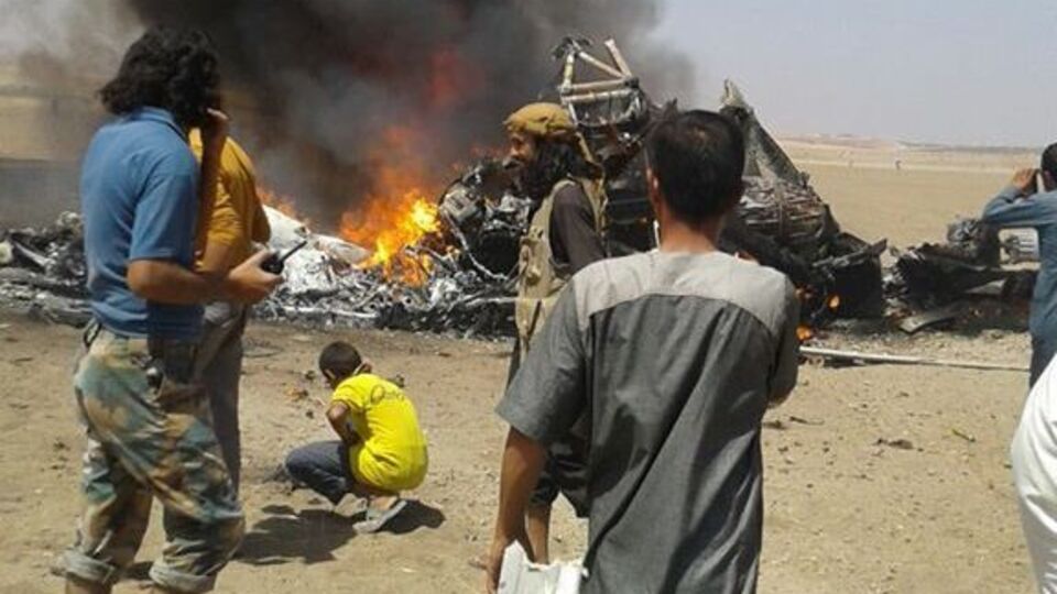 Издание Syria Today опубликовало снимок с предполагаемого места падения вертолета