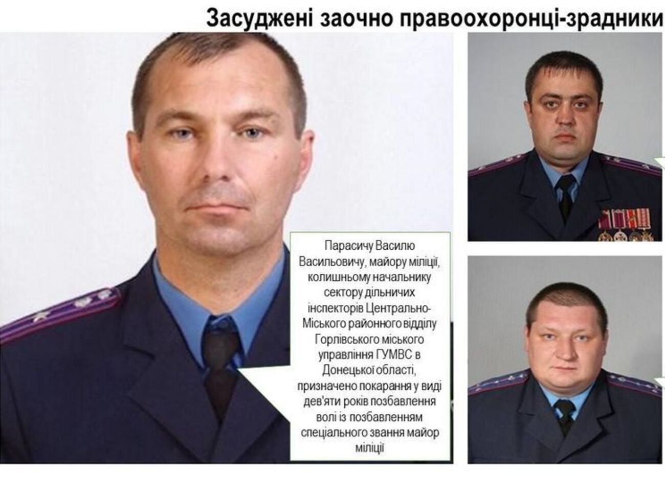 Осужденные заочно правоохранители-предатели