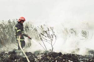 В Тернопольской области горит мусорная свалка
