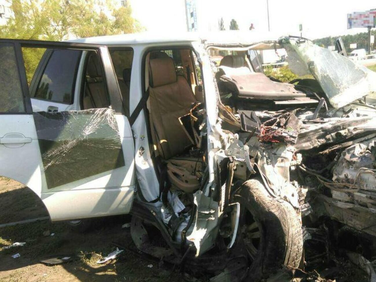 Патрульные догнали уже разбитый автомобиль