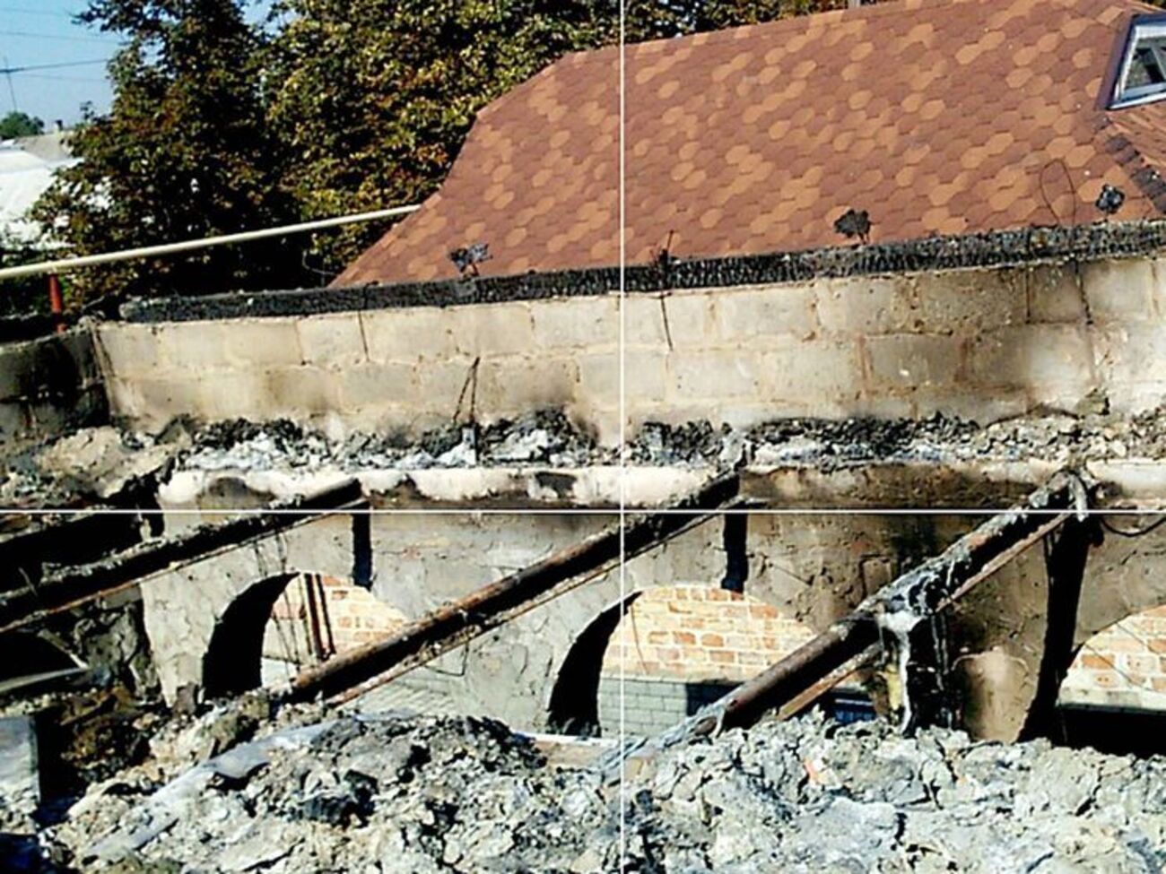 Последствия обстрела Марьинки