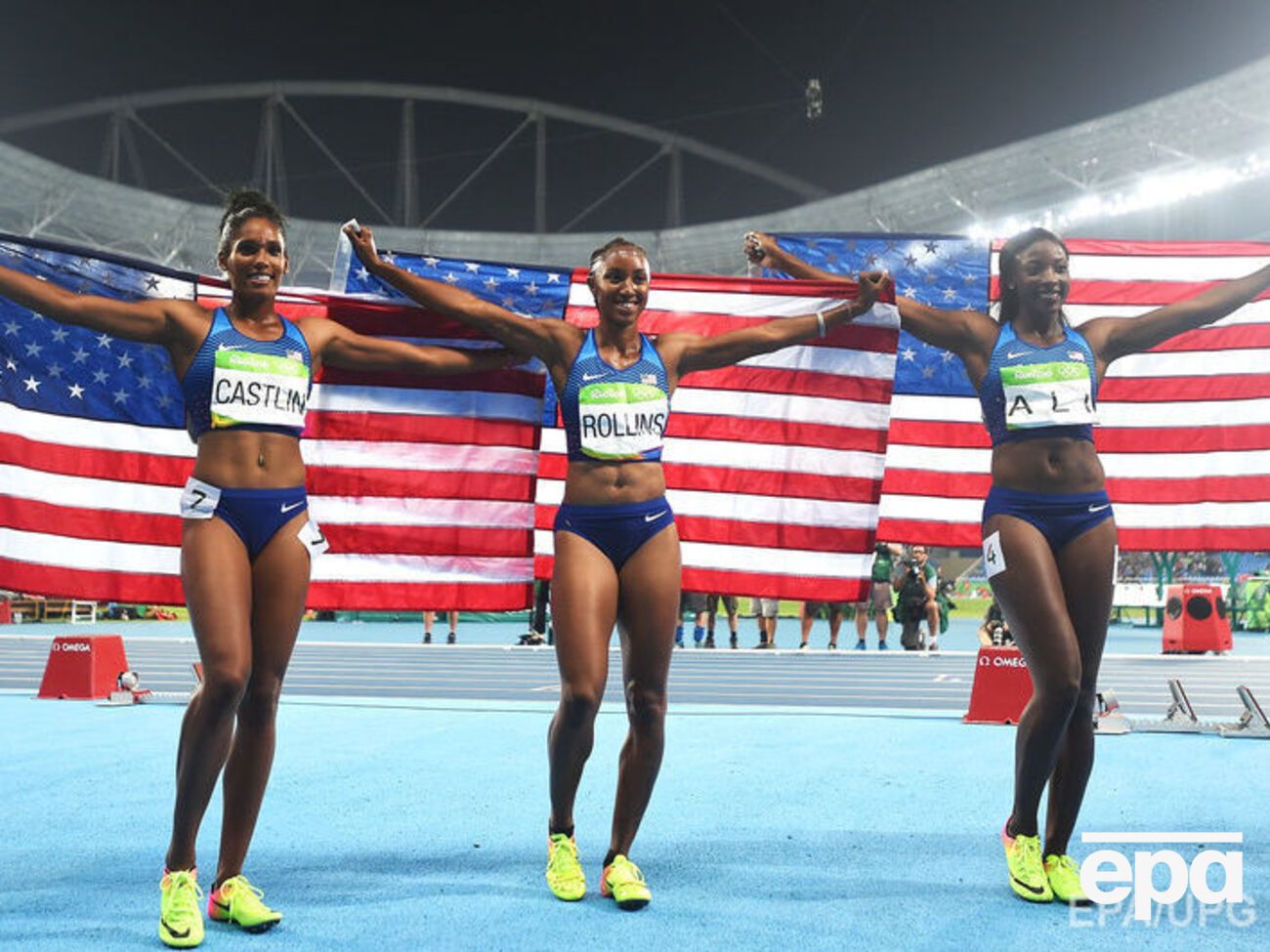 Американки Бриана Роллинз, Ниа Али и Кристи Кастлин заняли весь пьедестал в барьерном спринте