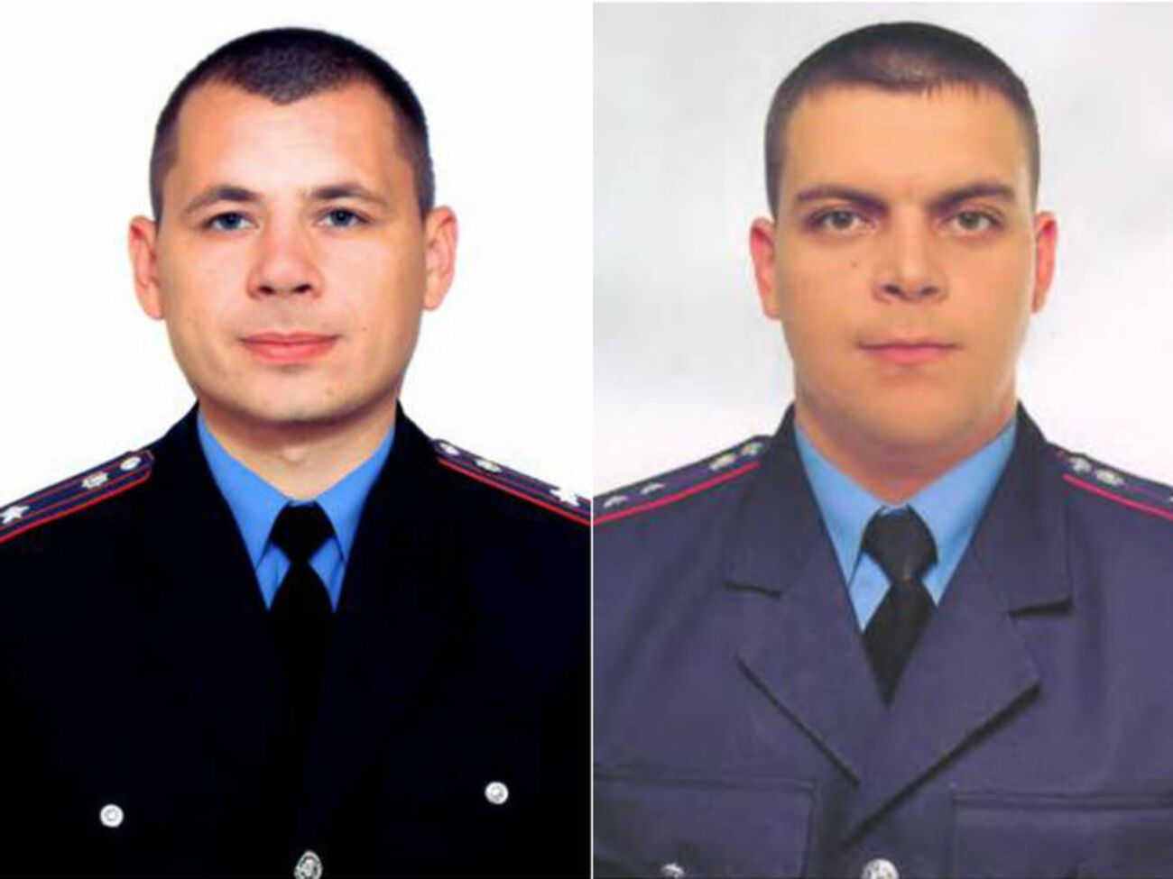 Погибшие полицейские Александр Рудик и Андрей Чернятинский