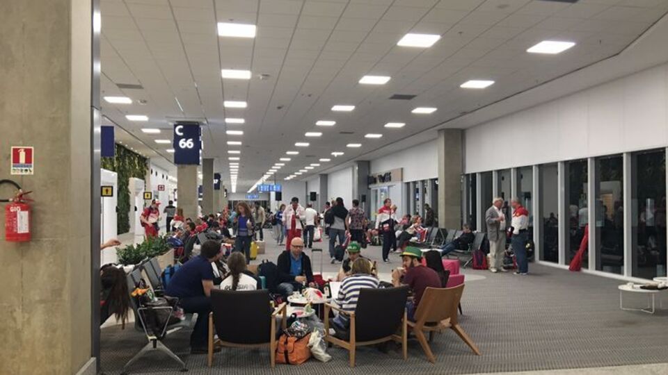 Российские спортсмены ждут вылета