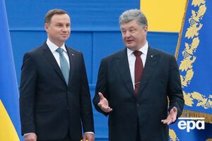 Президент Польши Анждей Дуда и президент Украины Петр Порошенко на праздновании Дня Независимости в Киеве