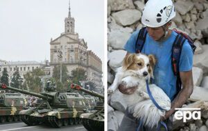 Парад в Киеве, землетрясение в Италии