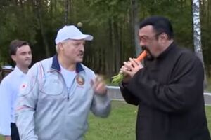 Лукашенко угостил Сигала морковкой
