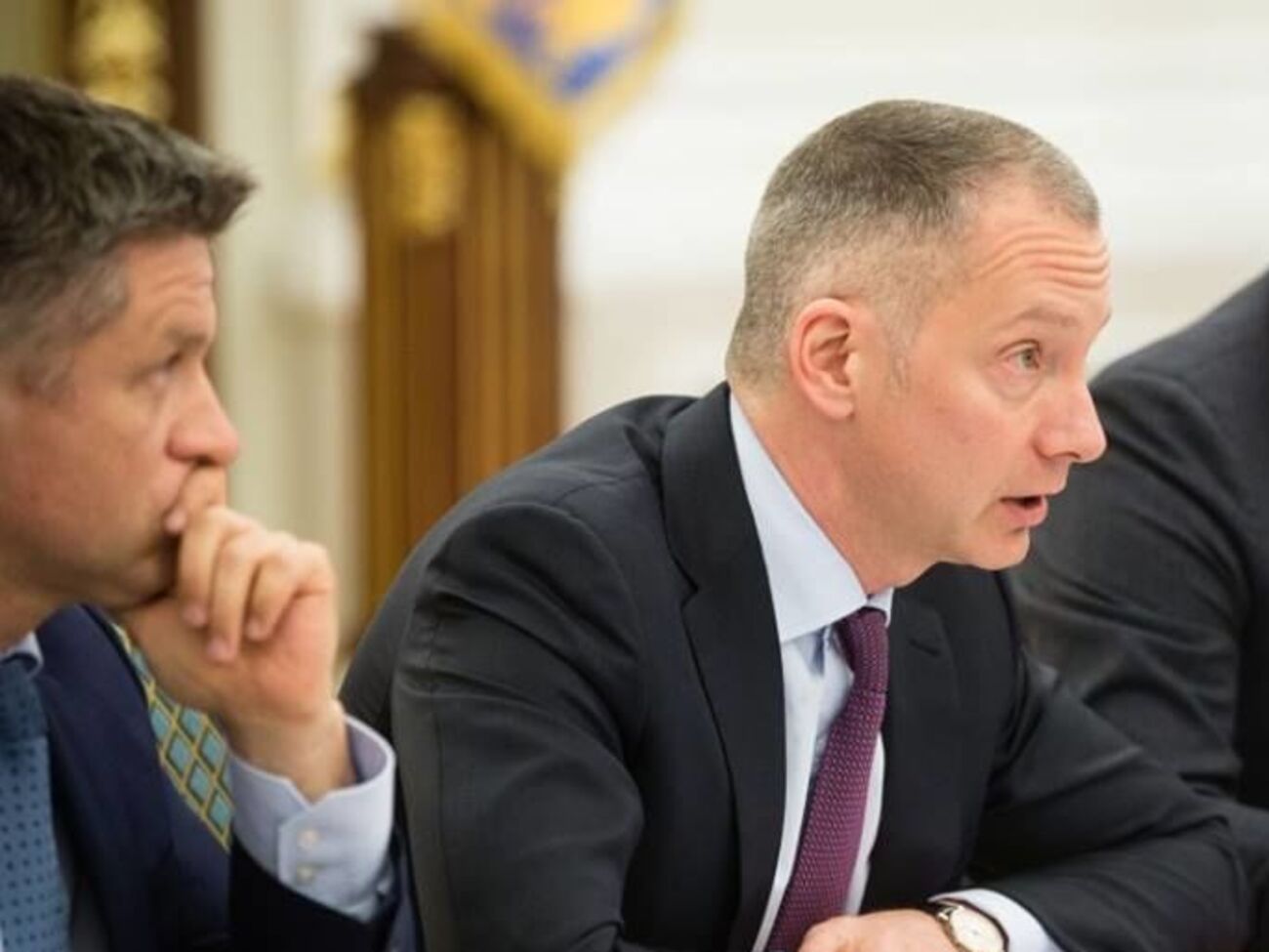 Шимкив (слева) и Ложкин на заседании Нацсовета реформ