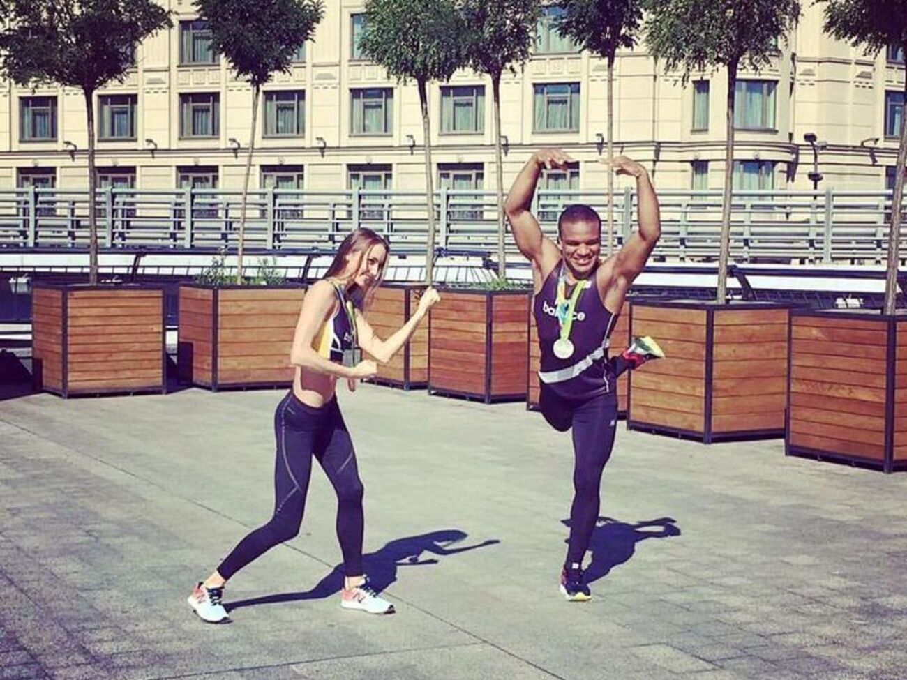 Борец с гимнасткой поменялись ролями