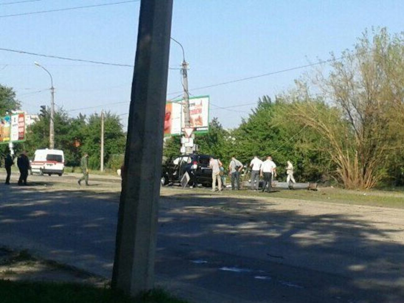 Царев: Машина попала под направленный взрыв большой силы