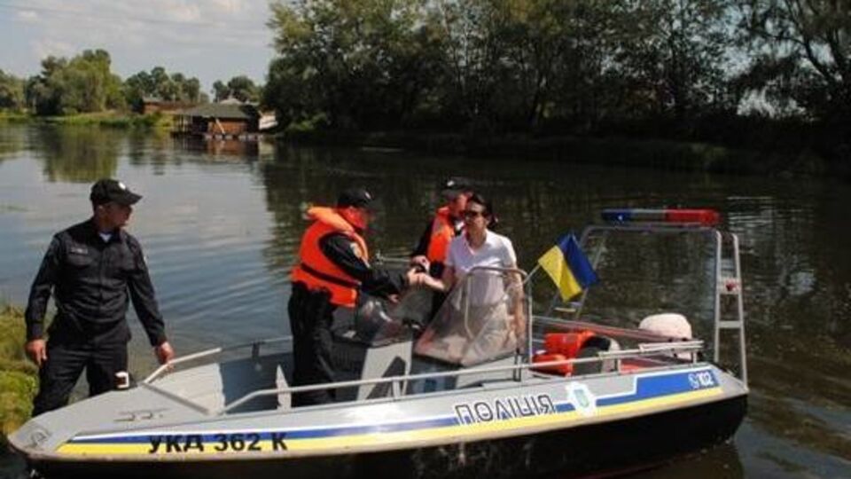 Деканоидзе присутствовала на церемонии спуска первой патрульной лодки на воду