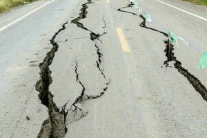 Шоссе в области Кагера после толчков