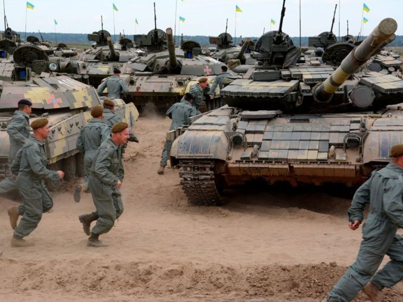 На Гончаровском полигоне прошли учения танкистов