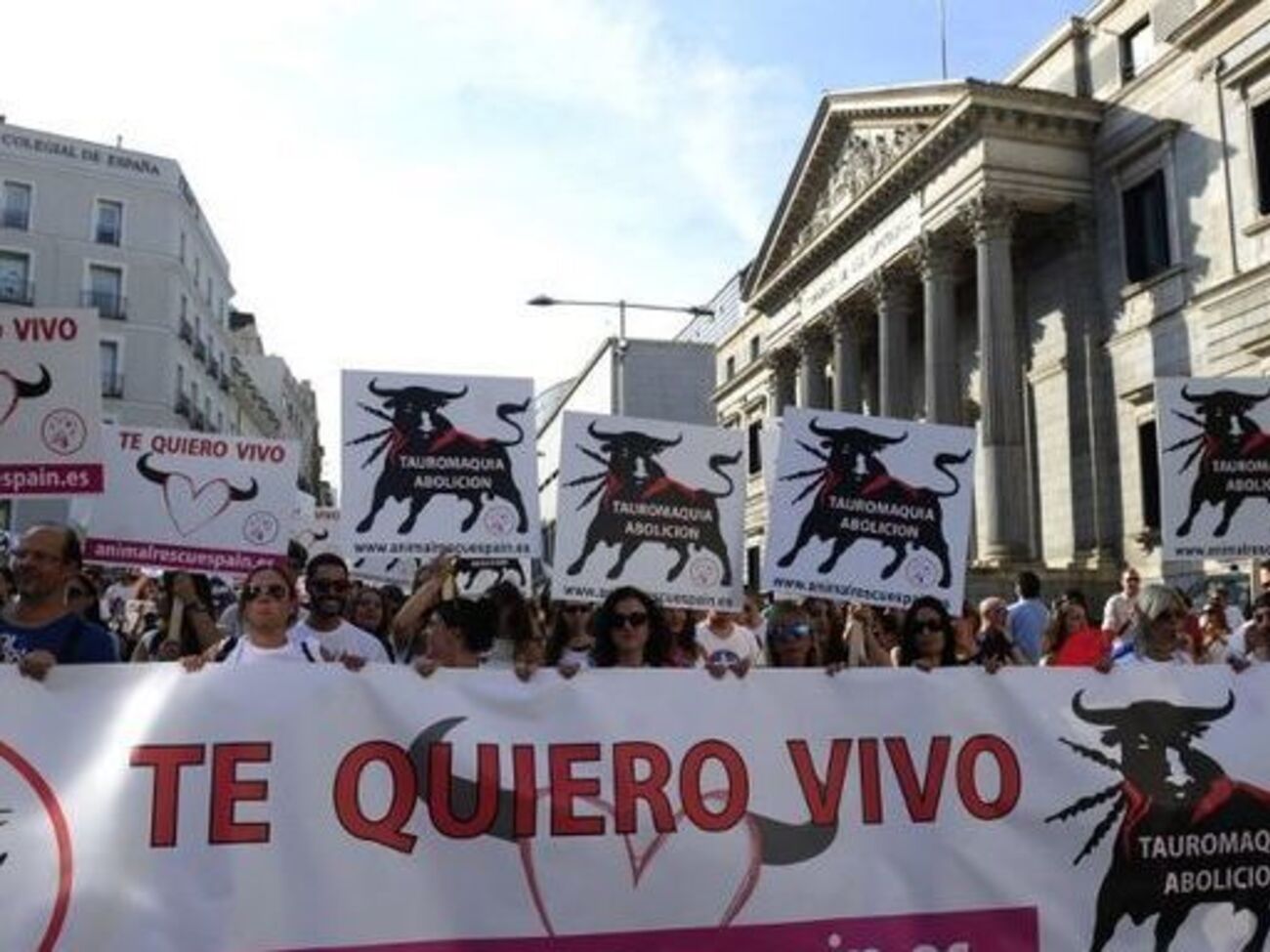 Акции организовала партия защиты животных