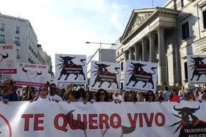 Акции организовала партия защиты животных