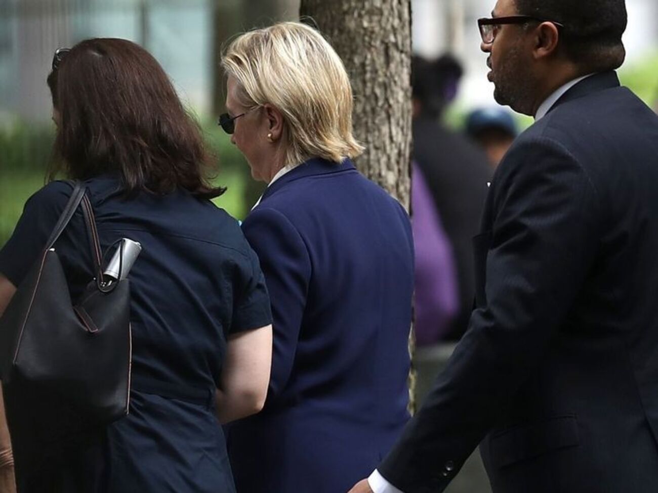 Клинтон присутствовала на панихиде, посвященной памяти погибших 11 сентября 2001 года