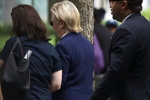 Клинтон присутствовала на панихиде, посвященной памяти погибших 11 сентября 2001 года
