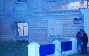 На оккупированной территории неизвестные устроили взрыв в здании военкомата