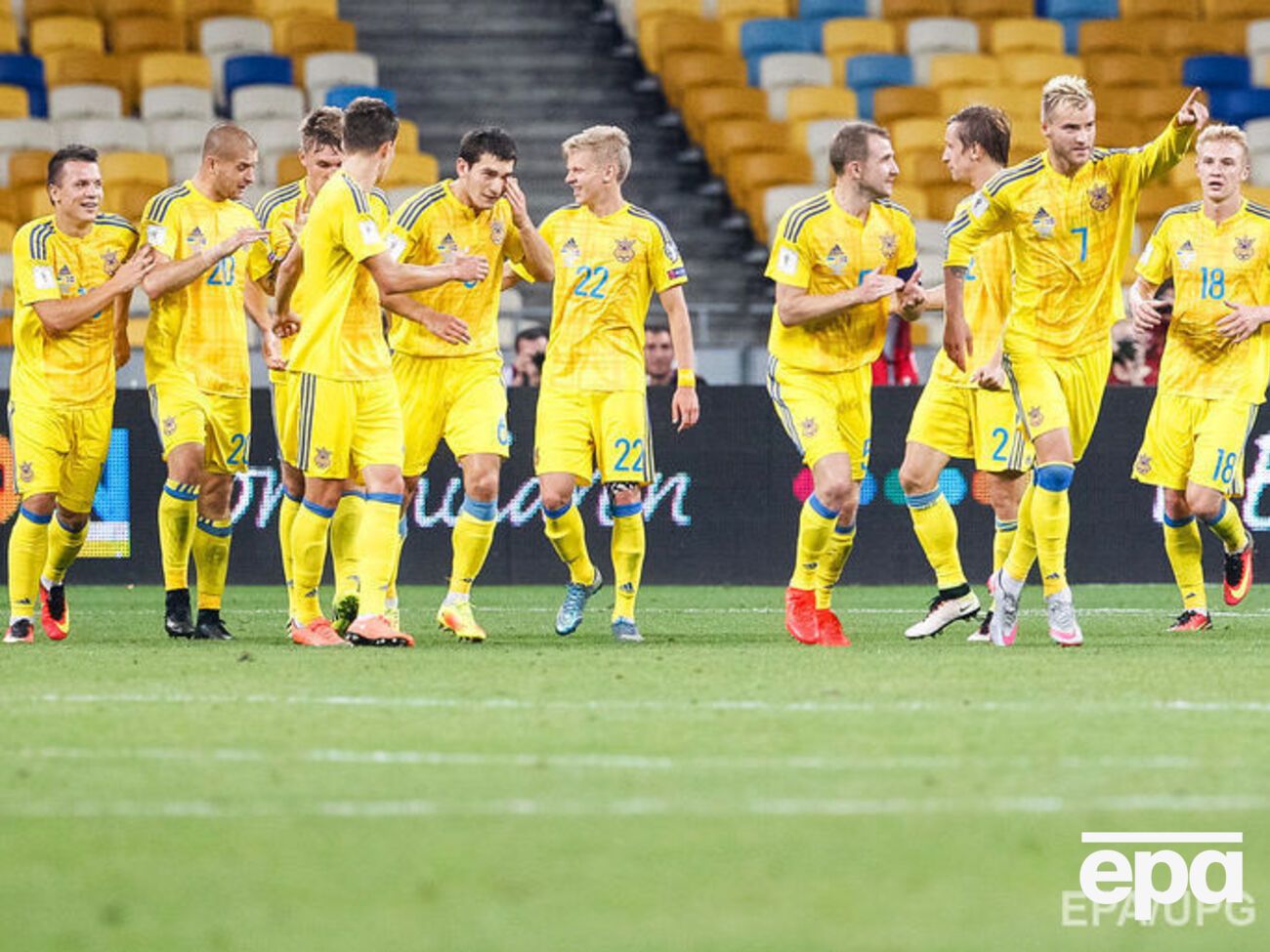 Сборная Украины поднялась на одну позицию в рейтинге ФИФА