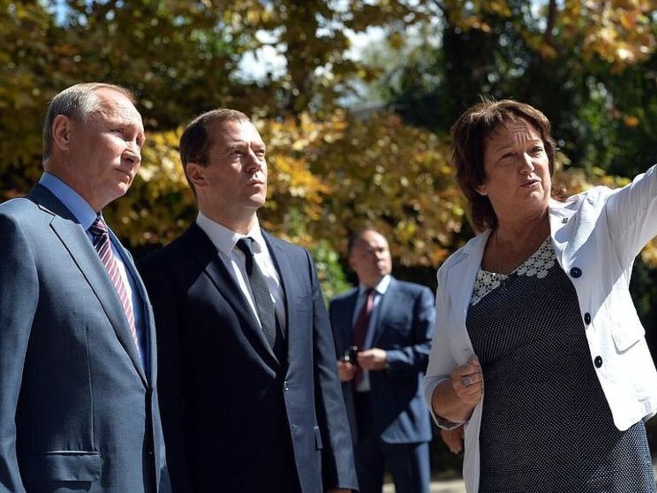 Путин и&nbsp;Медведев&nbsp;осмотрели Митридатскую лестницу &ndash;&nbsp;одну из главных достопримечательностей Керчи