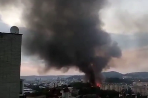 Пожар произошел вечером