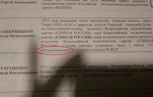 В избирательном бюллетене было указано, что кандидат имеет судимость