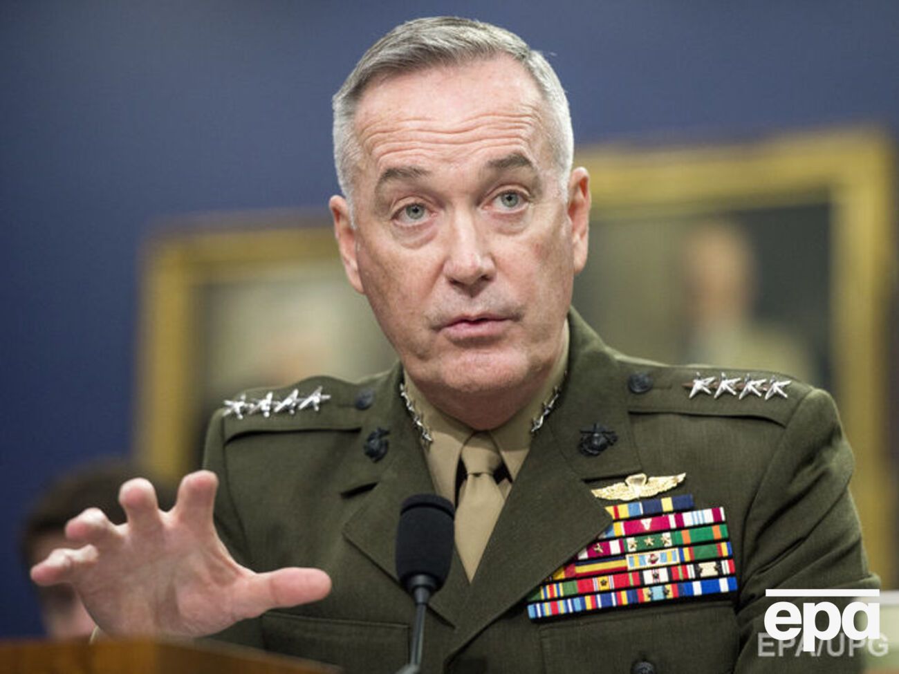 Данфорд выступил против обмена развединформацией с Россией