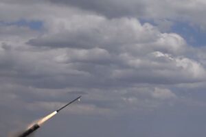 Запуск украинской управляемой ракеты