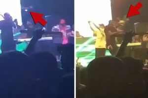 Музыканты продолжили выступление, невзирая на инцидент