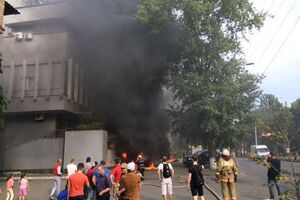 Здание "Интера" загорелось вечером 4 сентября