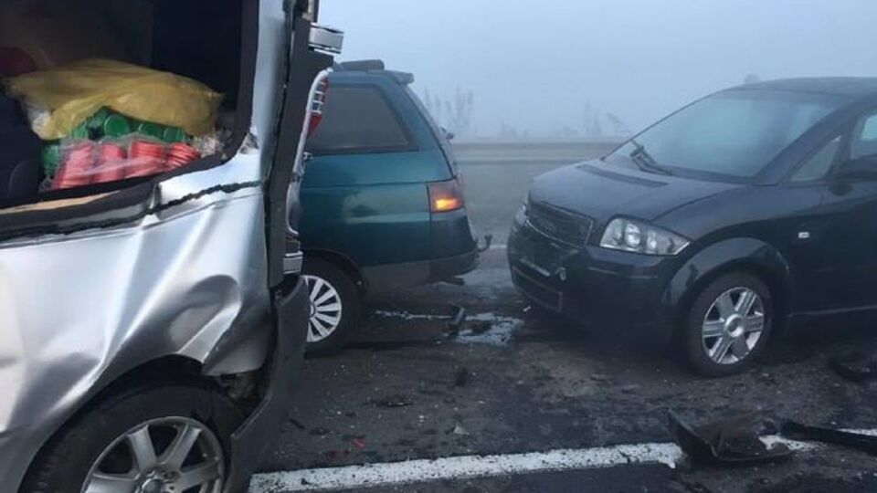 ДТП с участием 11 автомобилей произошло на трассе Львов – Рава-Русская